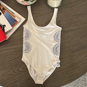 Topshop White Bodysuit Size 2 XS